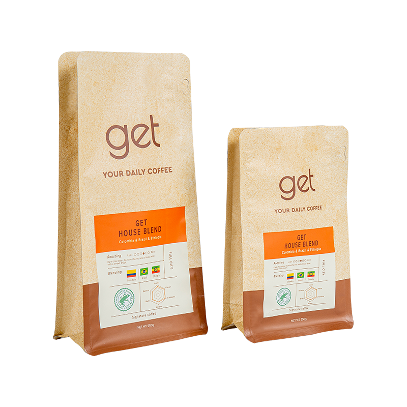 Saco de embalagem de grãos de café 250g, 500g, 1 kg Saco de embalagem de grãos de café 250g, 500g, 1 kg